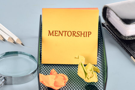 The MENTORSHIP concept phrase. Business concept. A place to copy. Education concept. E-Learning. Successの写真素材