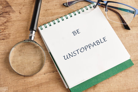 Motivation words BE UNSTOPPABLE. Words or quotes of inspiration and motivation.の写真素材