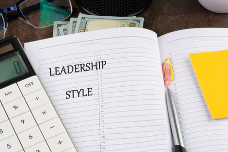 A conceptual phrase on the topic of business LEADERSHIP STYLE. Democratic, autocratic, transformational and transactional concept.の写真素材