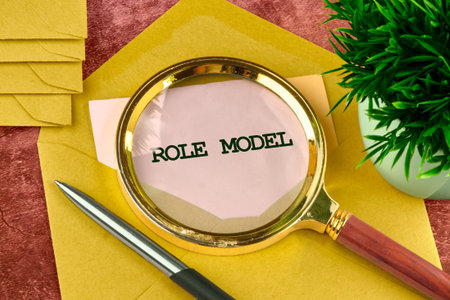 The conceptual text of the ROLE MODEL. Business leadership concept. Copy space.の写真素材