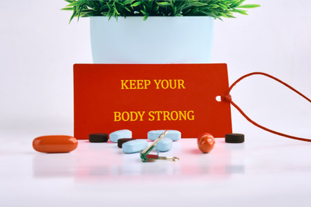 THE CONCEPT PHRASE IS KEEP YOUR BODY STRONG. Fitness, workout, healthy lifestyle