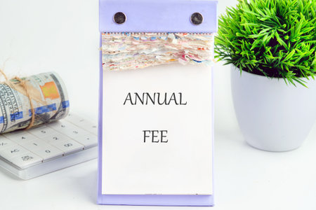The ANNUAL FEE concept phrase. Membership dues, subscription, group concepts.の写真素材