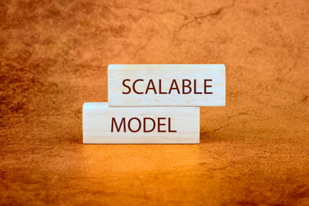 The concept phrase of the SCALABLE MODEL. Conceptual business model symbol. Copy space.の写真素材