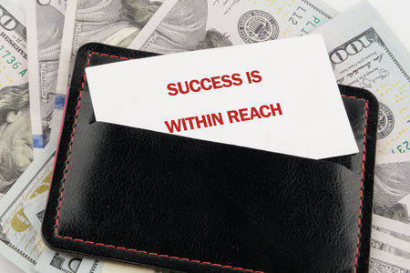Business professionals concept. Words SUCCESS IS WITHIN REACH.