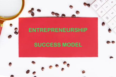 Conceptual text, phrase, words Entrepreneurship Success Model The concept of development and...