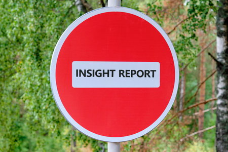 INSIGHT REPORT concept phrase. Business concept. A place to copy. Operations and performance management.の写真素材
