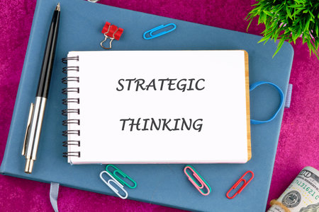 A conceptual phrase on the topic of business STRATEGIC THINKING. Strategic Business Planning conceptの写真素材