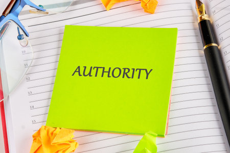 The word AUTHORITY. Business concept. A place to copy.の写真素材