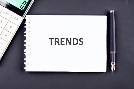 Concept word TRENDS. Business, Planning, trends Concept.の写真素材