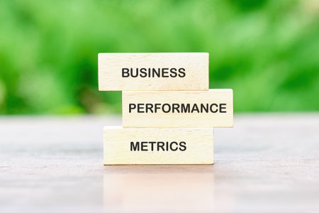Conceptual text, phrase, words BUSINESS PERFORMANCE METRICS The concept of development and business, strategy and growth. A place to copy.の写真素材