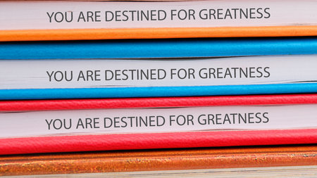 YOU ARE DESTINED FOR GREATNESS words.の写真素材