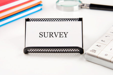 Concept word SURVEY. business, technology and internet conceptの写真素材