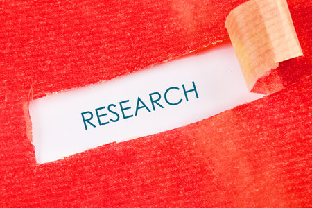 Concept word RESEARCH. Data mining, artificial intelligence, machine learning, business analytics conceptの写真素材