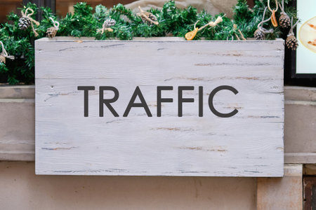 Boost visibility, attract organic traffic, and dominate search engine concept. TRAFFIC written on A...