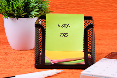 A vibrant workspace shows a black organizer filled with colored sticky notes. A green note reads...