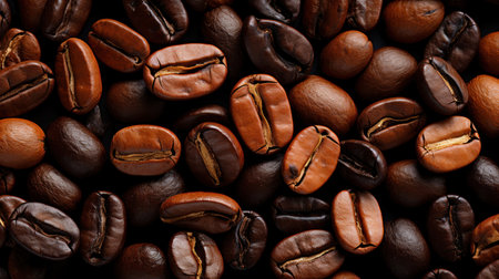 Coffee beans background. Roasted coffee beans texture. Coffee beans backgroundの素材