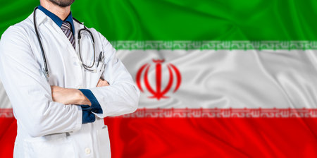 Iran national health system. Iran health and medical insurance conceptの写真素材