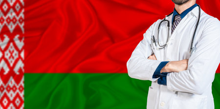 Belarus national health system. Belarus health and medical insurance conceptの写真素材