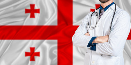 Georgia national health system. Georgia health and medical insurance conceptの写真素材