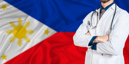 Philippines national health system. Philippines health and medical insurance conceptの写真素材