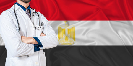 Egypt national health system. Egypt health and medical insurance conceptの写真素材