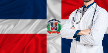Dominican Republic national health system. Dominican Republic health and medical insurance conceptの写真素材