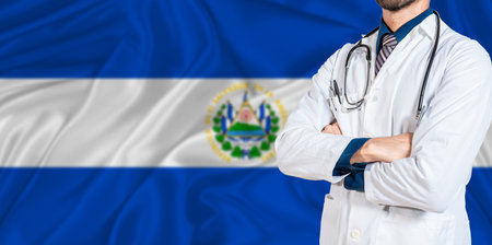 El Salvador national health system. El Salvador health and medical insurance conceptの写真素材