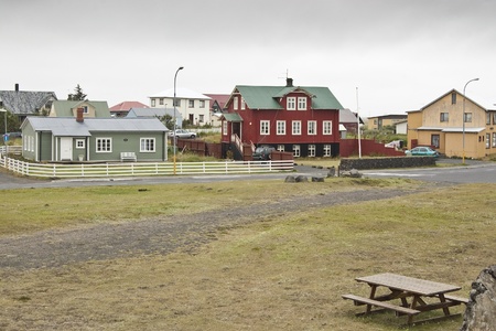 Eyrarbakki. It is a fishing-town on the south-coast of Iceland with a population of about 577 peopleの写真素材
