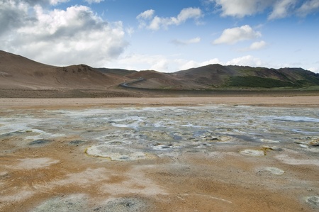 Fumarole field in Namafjall (Iceland)の写真素材