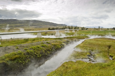 Geothermal spring in Reykholt (Iceland)のeditorial素材