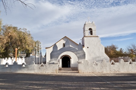 Adobe Church at San Pedro de Atacama, Chileのeditorial素材