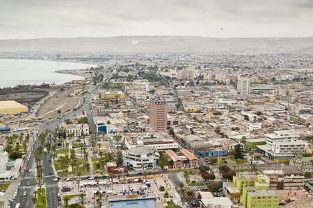 View of Arica, Chile, from El Morro rock
