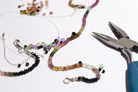 Tourmaline necklaceの写真素材