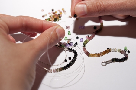 Tourmaline necklaceの写真素材