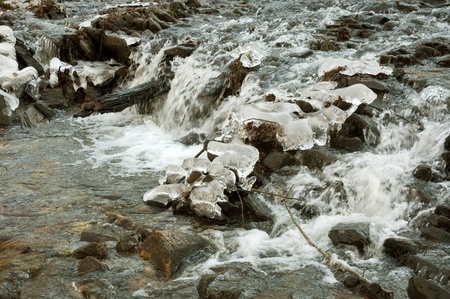 Rapids on the Jarama River, La Hiruela, Madrid, Spainの写真素材