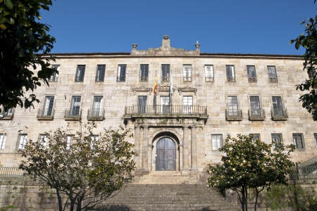 Tax Office of Pontevedra, Galicia, Spain  This building was part of the Convent of San Francisco  It was built between the 14th and 15th centuries  のeditorial素材