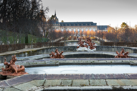Royal Palace of La Granja de San Ildefonso, Segovia, Spain, on January 4, 2015のeditorial素材