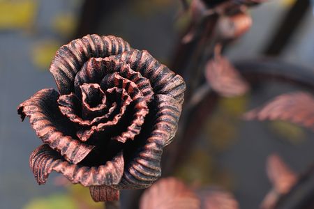 Decorative forged rose.の写真素材