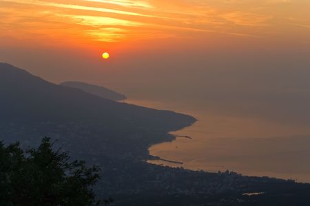Orange sunriseの写真素材