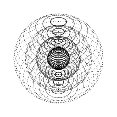 Technology sphere with connecting dots. Digital abstract network structure.のイラスト素材