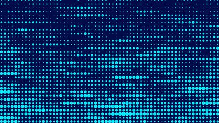 Abstract halftone texture. Dots background. Blue particles of different sizes.のイラスト素材
