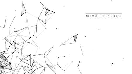 Abstract technology background. Network connection structure.のイラスト素材