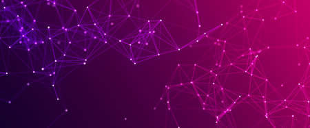 Abstract technology background. Network connection structure. 3D rendering.