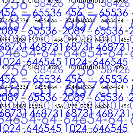 Numbers. Seamless vector wallpaper on white