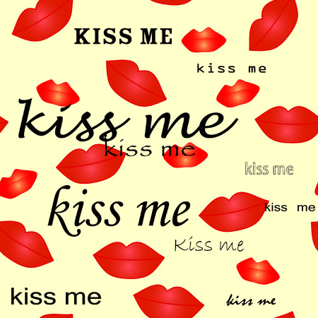 VALENTINE. KISS SEAMLESS VECTOR WALLPAPERのイラスト素材