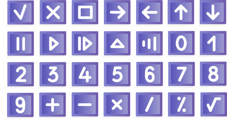 Control panel buttons for a multimedia interface