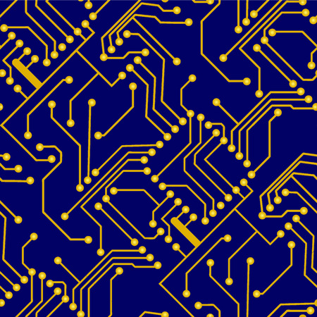 Electronic board. Seamless vector wallpaper