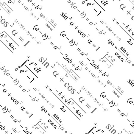Seamlessly vector wallpaper mathematics on whiteのイラスト素材