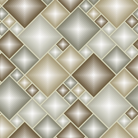 Brown 3d tiles - seamless vector patternのイラスト素材