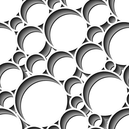 Retro black and white seamless circle backgroundのイラスト素材